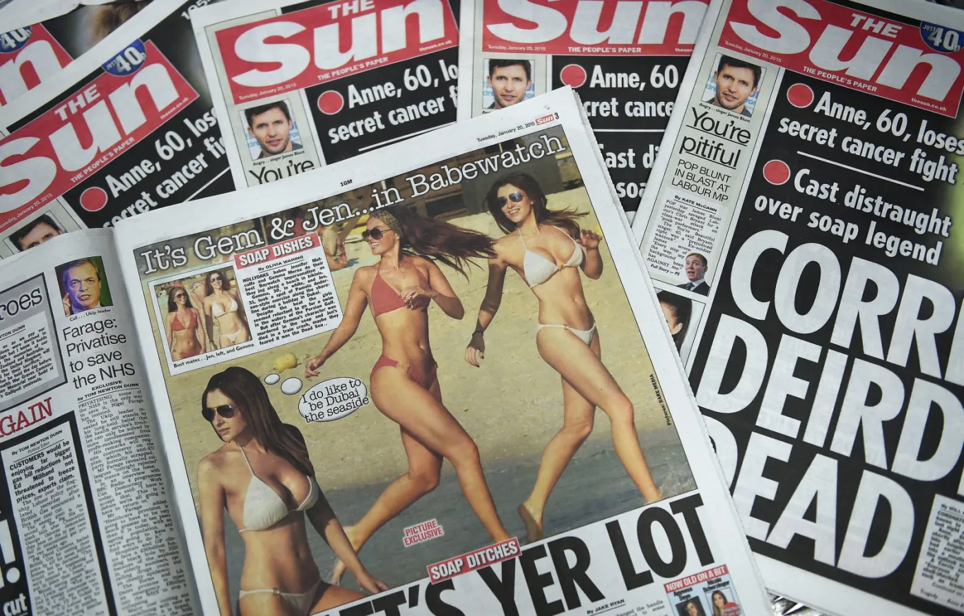 Tabloid "The Sun" rezygnuje ze zdjęć rozebranych kobiet