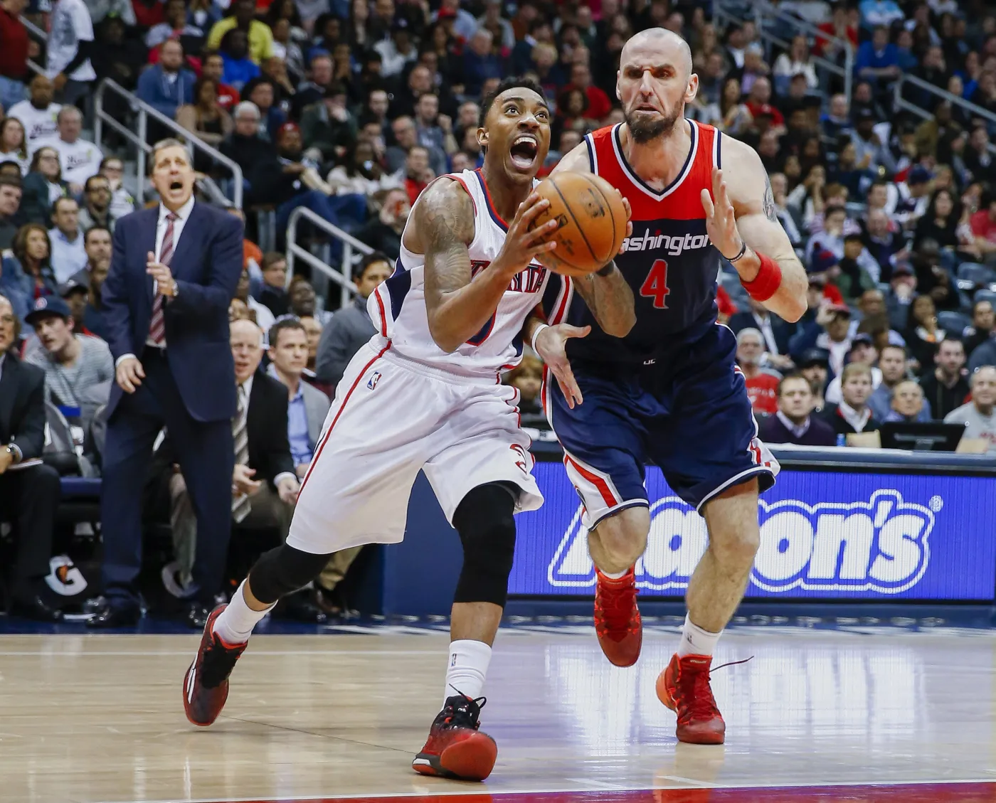 Jeff Teague i Marcin Gortat
