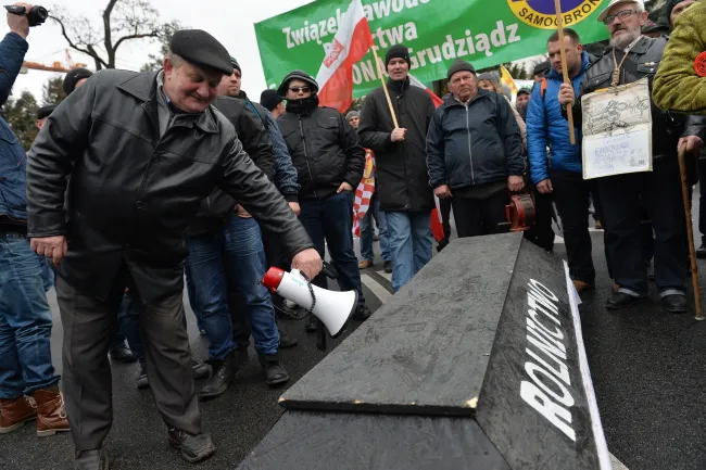 Rolniczy protest w Warszawie