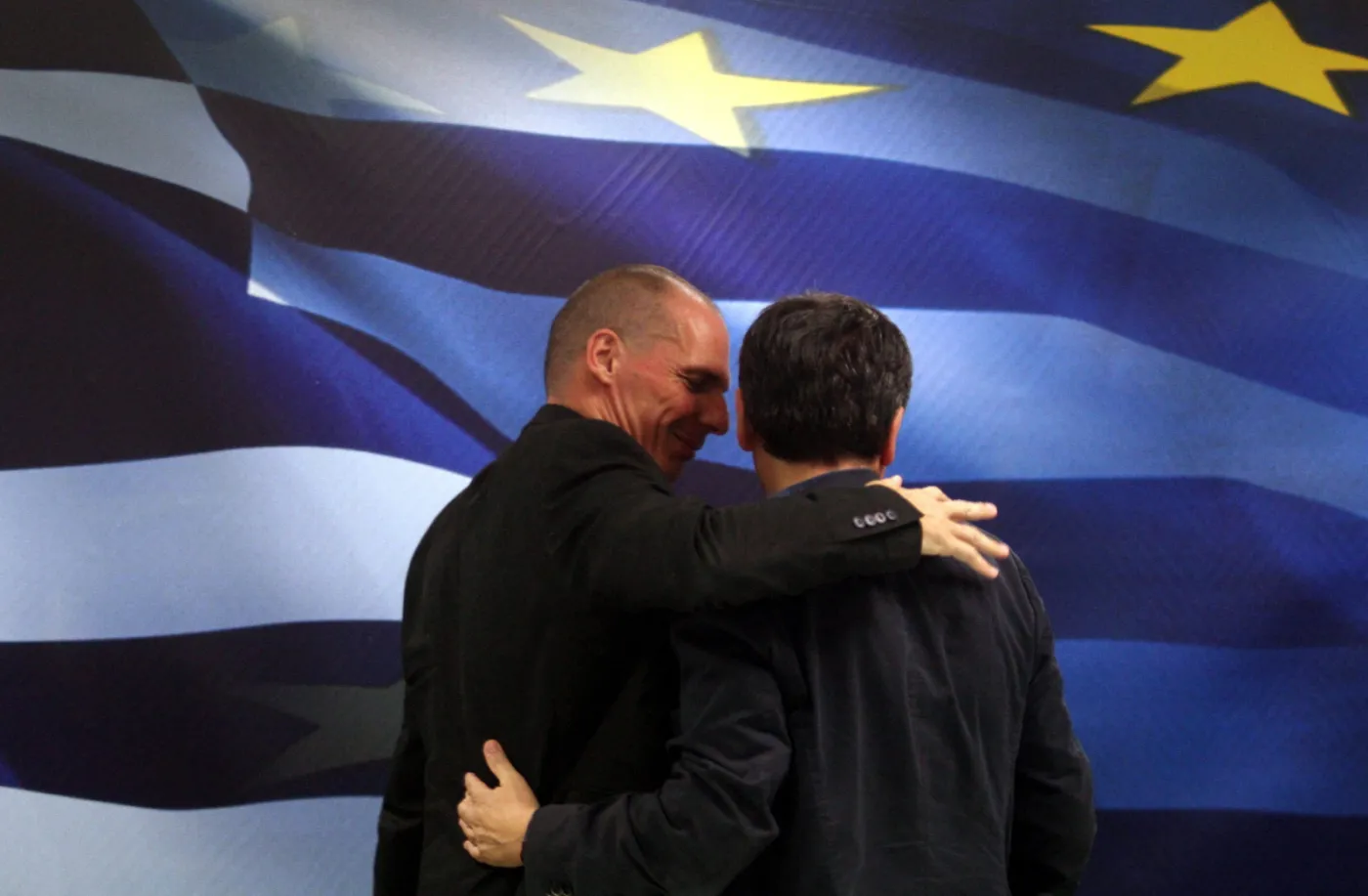 Janis Warufakis, były minister finansów Grecji, i jego następca Euklides Tsakalotos