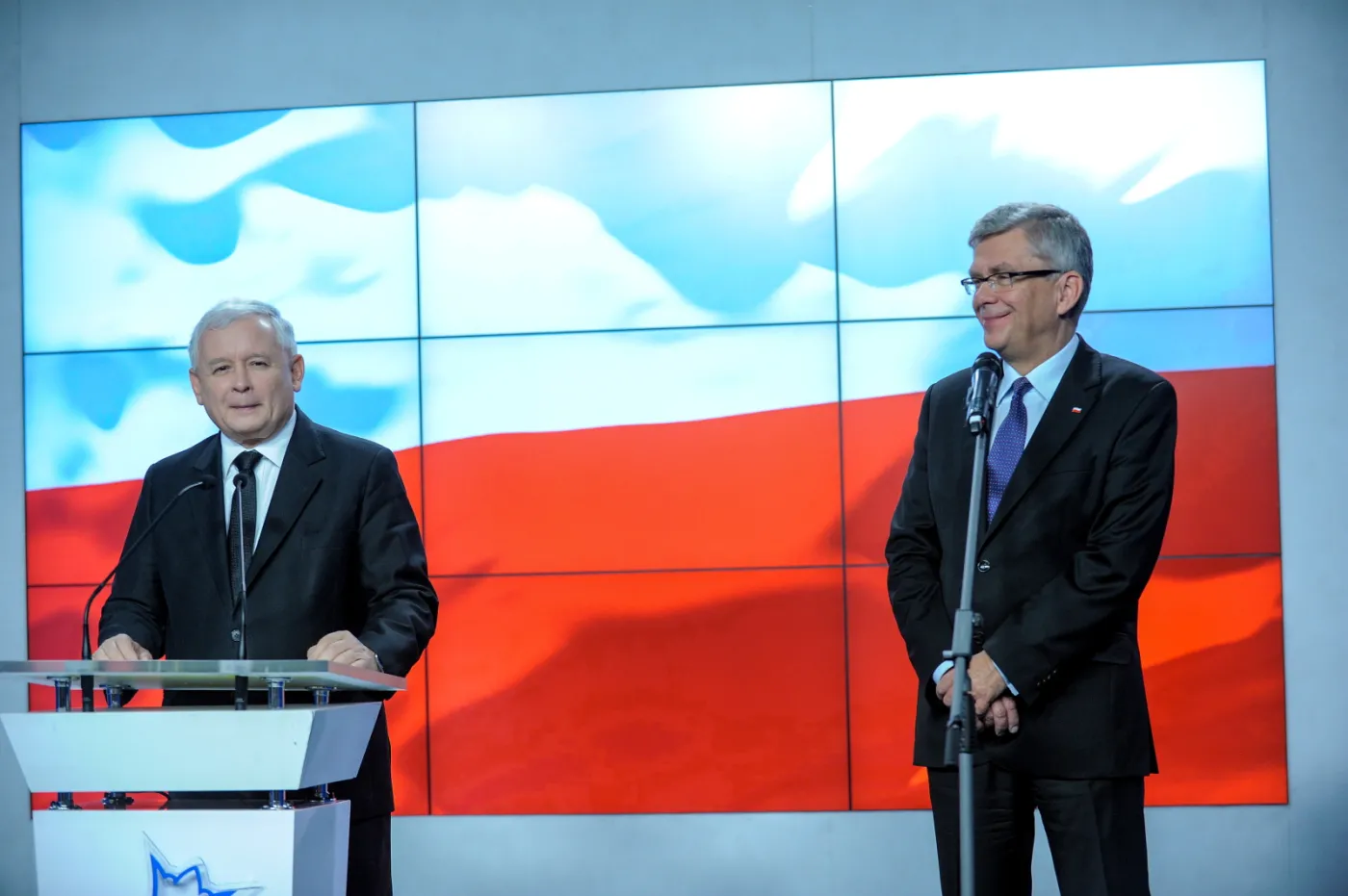 Prezes PiS Jarosław Kaczyński i wicemarszałek Senatu Stanisław Karczewski 