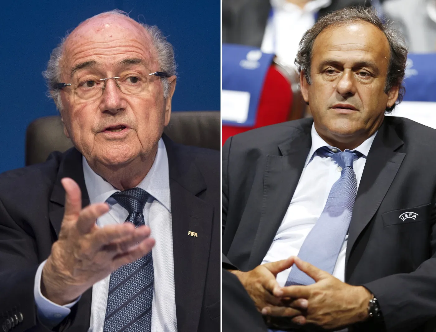Michel Platini i Sepp Blatter