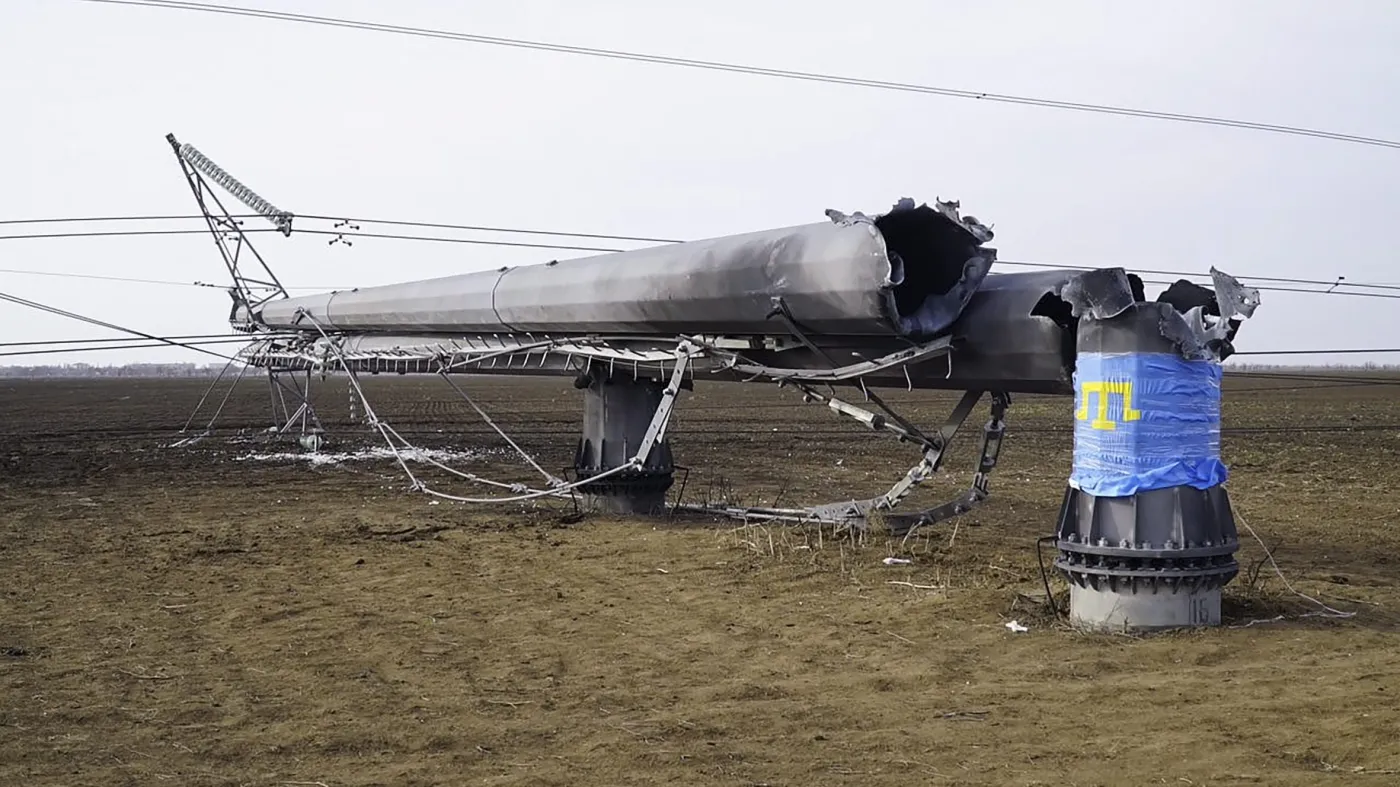 Zniszczona linia energetyczna