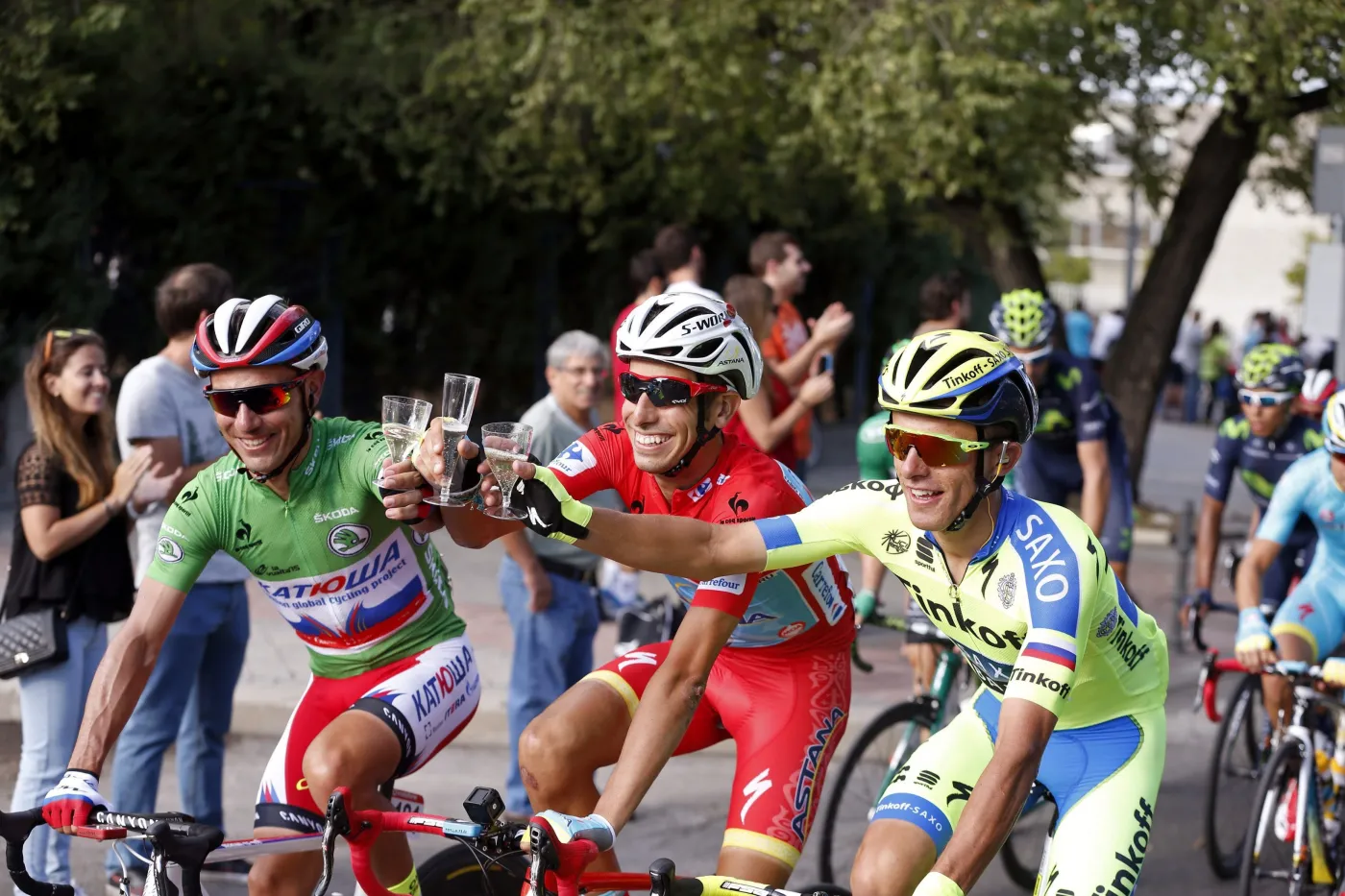 Fabio Aru, Joaquim Rodriguez i Rafal Majka 
