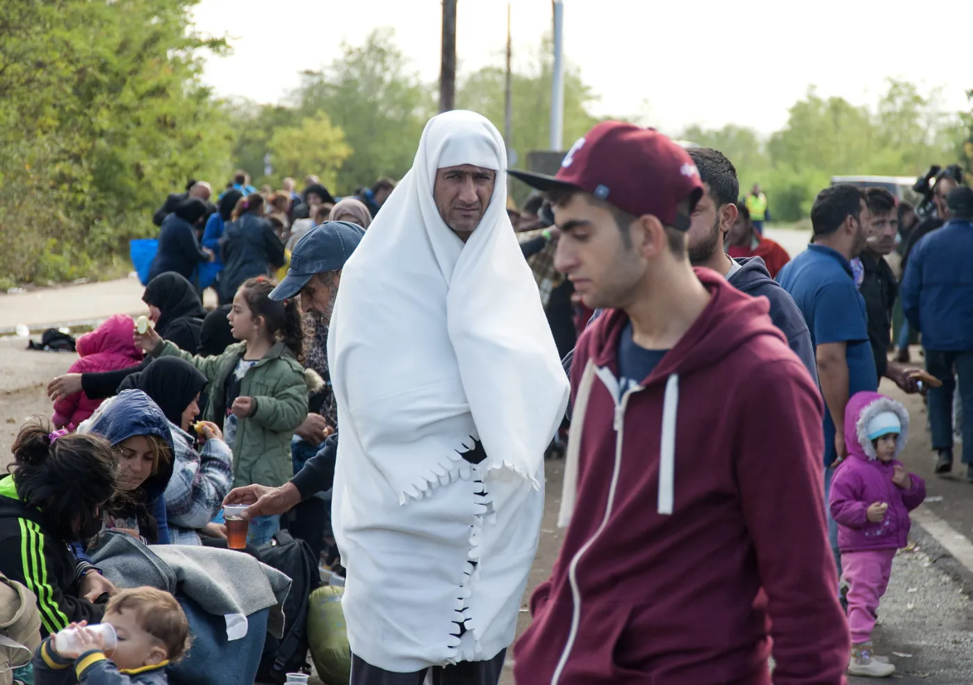 Imigranci na granicy Węgier i Austrii