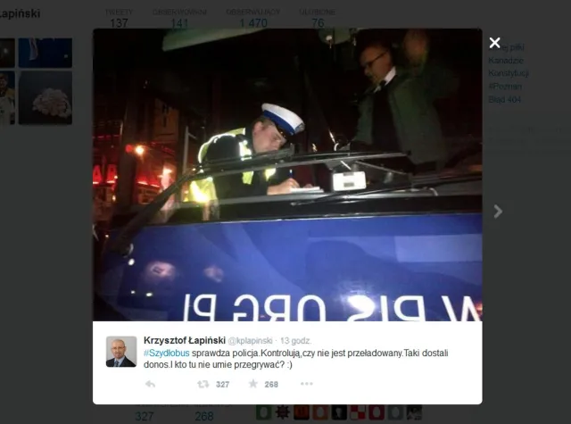 Afera z Szydłobusem. Zatrzymany po debacie przez policję. "Teresa dała radę"