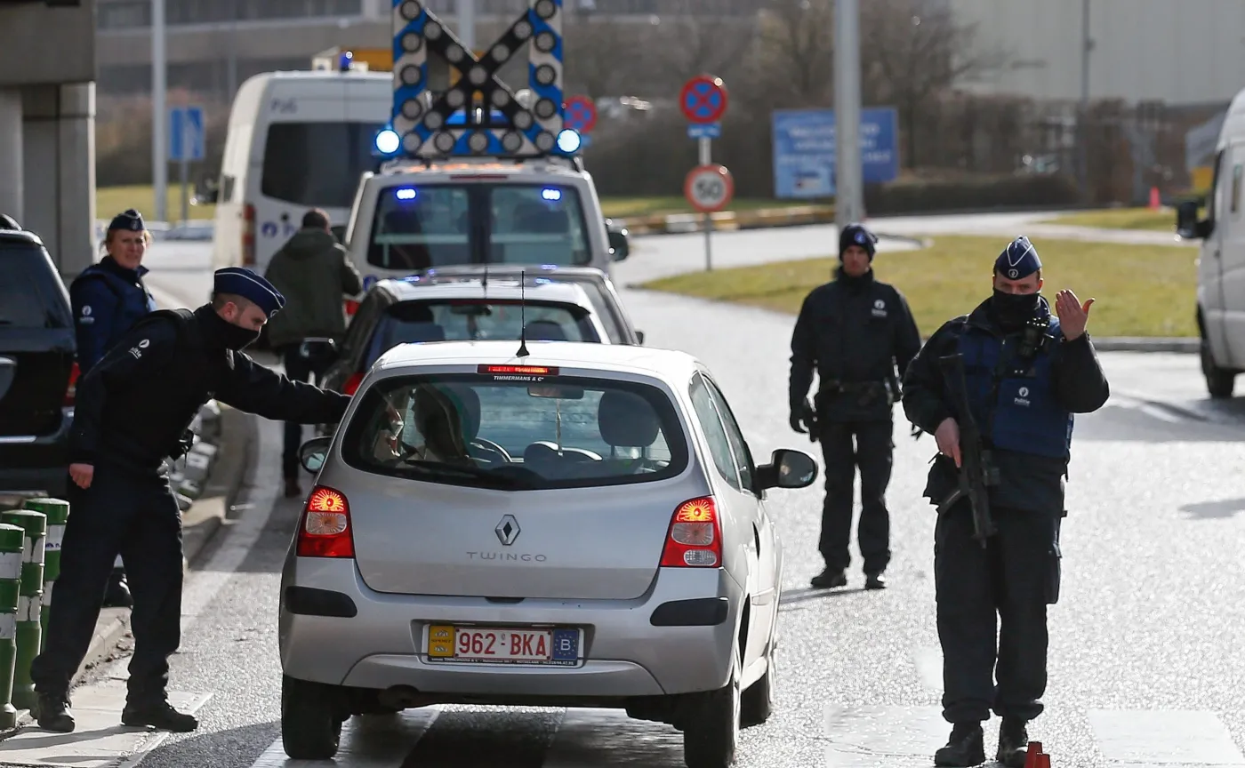 Policyjna kontrola w Brukseli