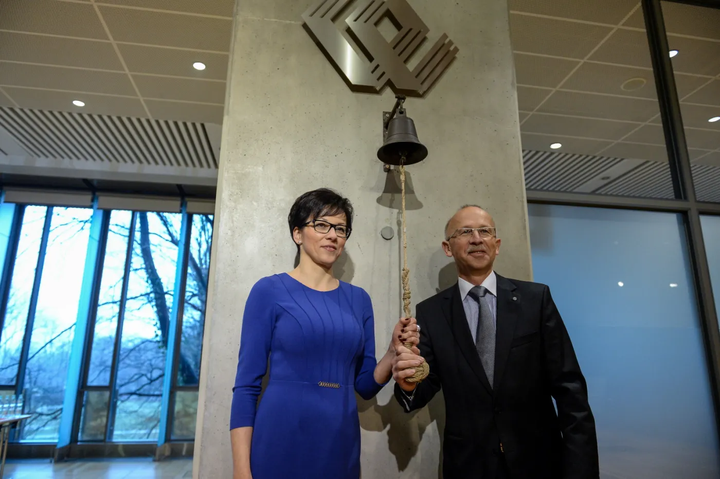 Małgorzata Zaleska oraz były prezes GPW, prezes rady nadzorczej giełdy Wiesław Rozłucki 
