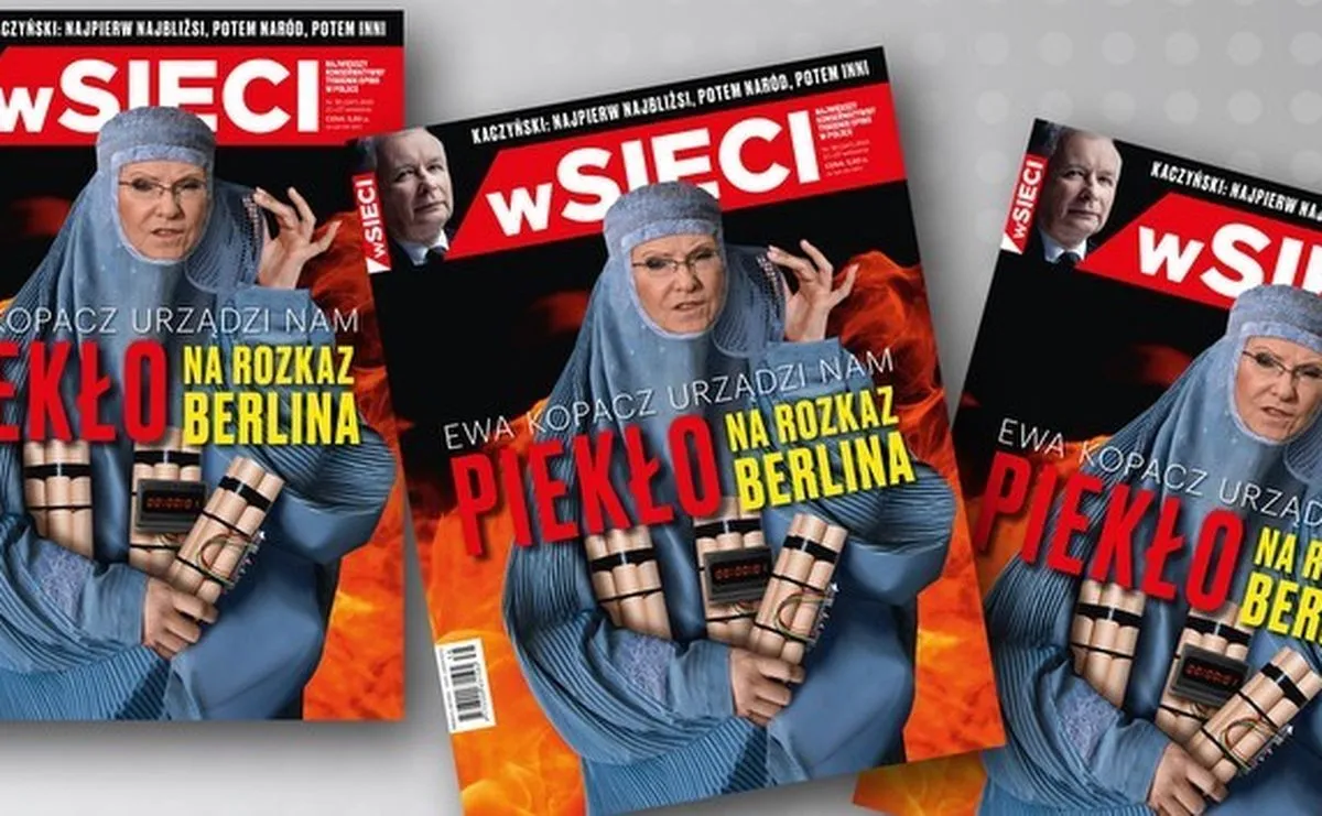 Okładka tygodnika "wSieci", za którą była premier Ewa Kopacz pozwała wydawcę