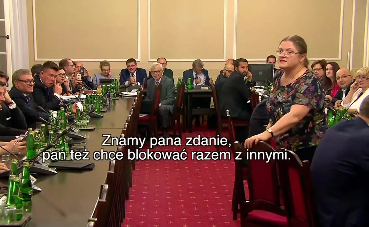Posłanka Krystyna Pawłowicz i sędzia Waldemar Żurek starli się w czasie obrad sejmowej komisji