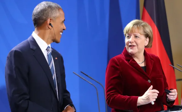 Żegnając się z Niemcami, Obama chwali Merkel i ostrzega przed Rosją