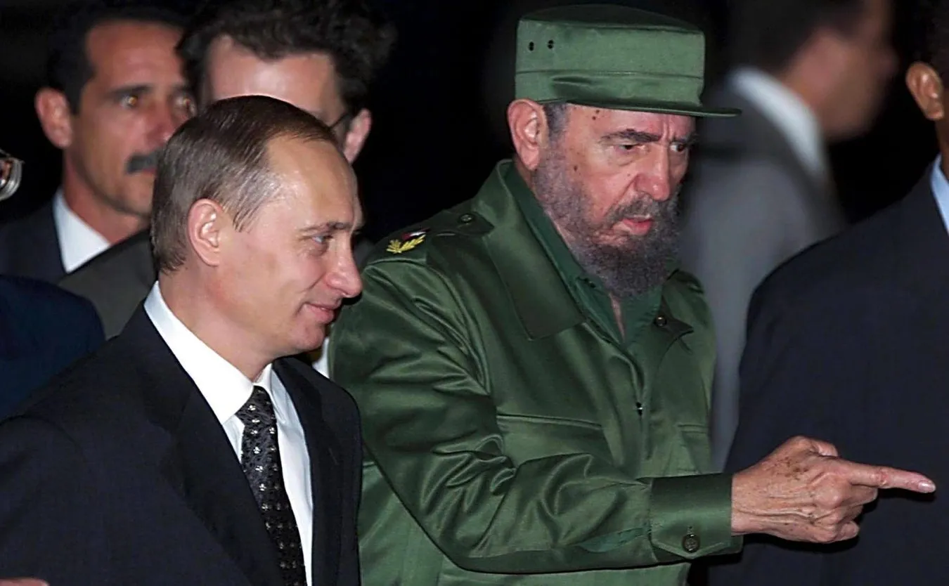 Władimir Putin i Fidel Castro