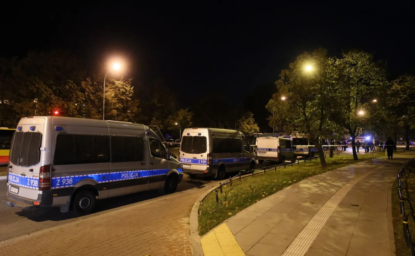 Policja na miejscu zdarzenia