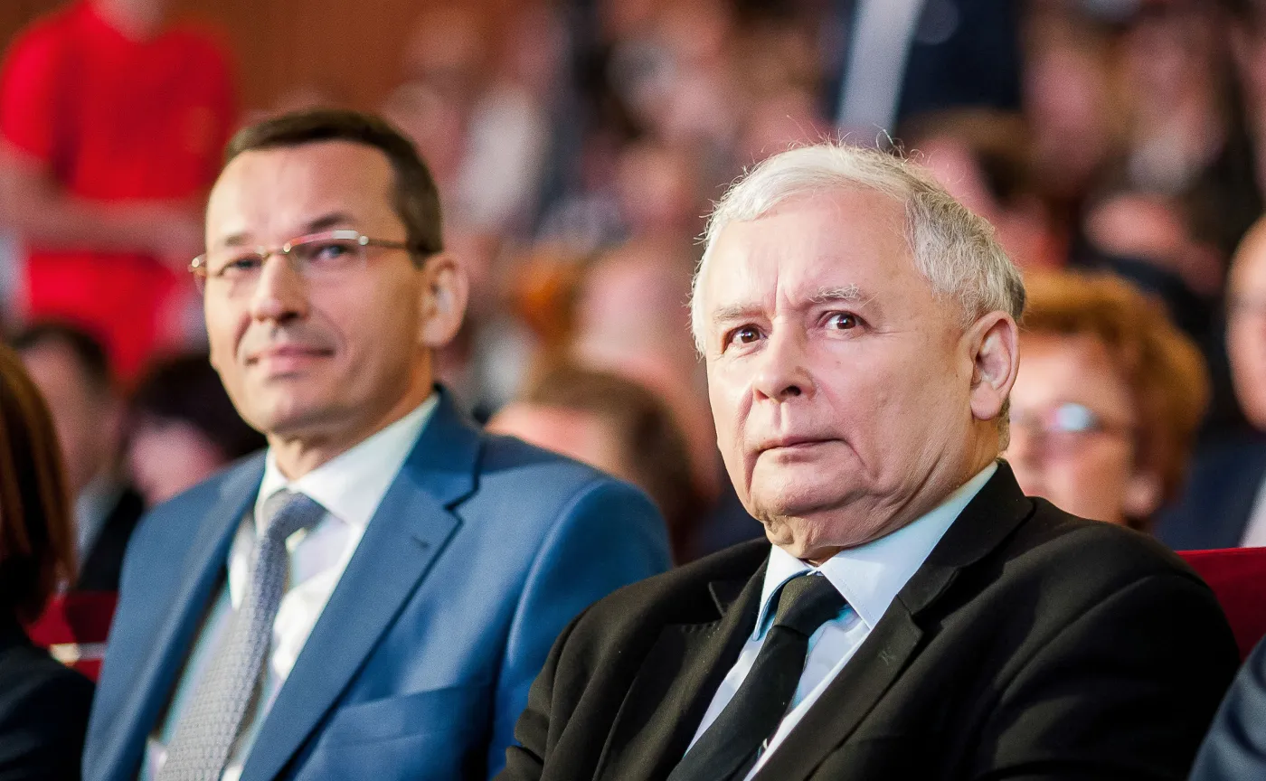 Mateusz Morawiecki i Jarosław Kaczyński na kongresie Impact'16 Economy