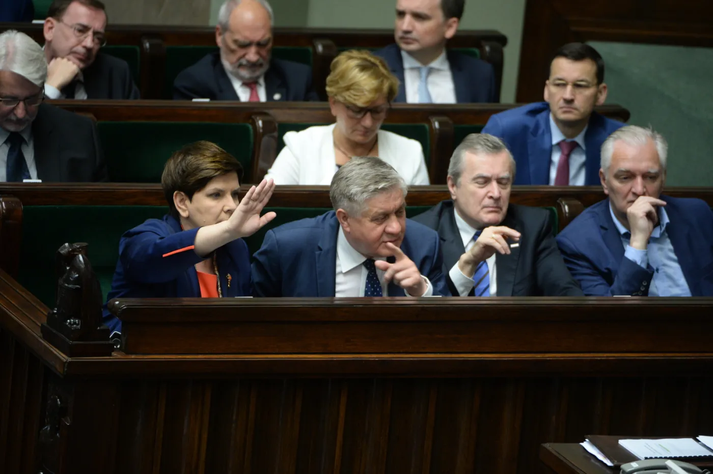 Członkowie rządu w Sejmie.