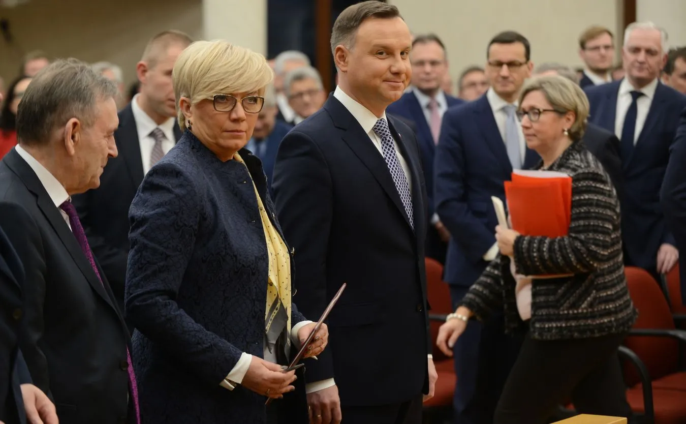 Prezes TK Julia Przyłębska i prezydent Andrzej Duda
