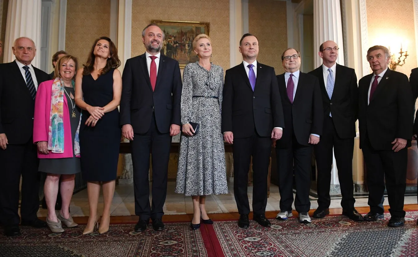 Prezydent Duda z małżonką na spotkaniu z przedstawicielami organizacji żydowskich