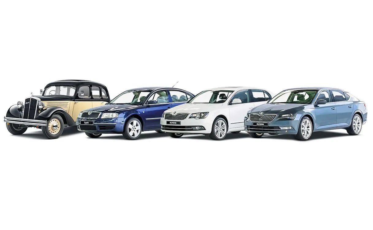 Skoda Superb - 85 lat historii na jednym zdjęciu