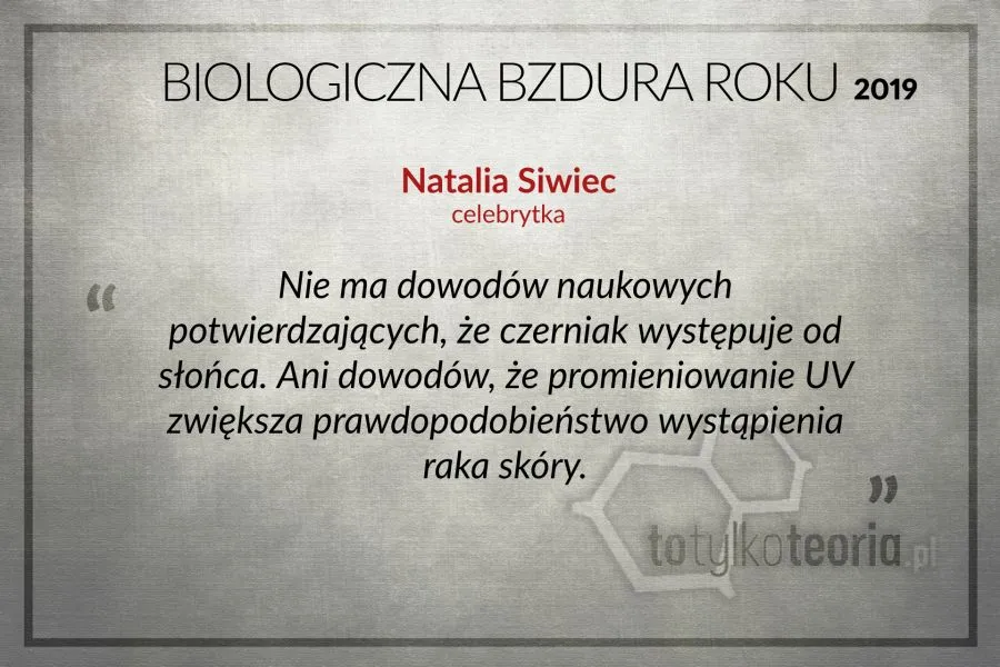 Biologiczna Bzdura Roku 2019