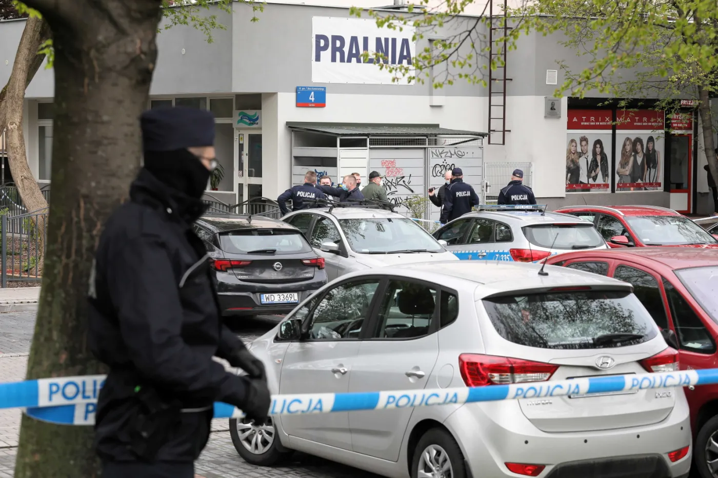 Policja na miejscu zdarzenia