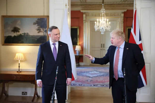 Johnson po spotkaniu z Dudą: Chcemy pomóc Ukrainie w wymiarze dyplomatycznym i militarnym