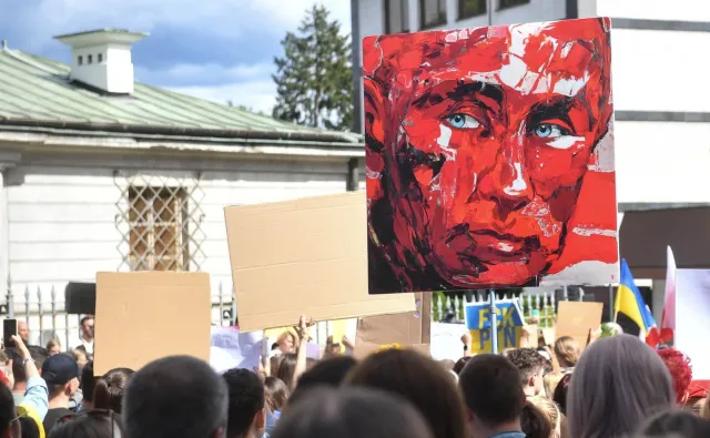 Protest przed Ambasadą Rosji w Warszawie. "Rosja to terroryści"
