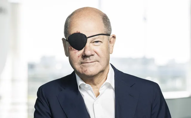 Kanclerz Olaf Scholz jak pirat. "Nie mogę się doczekać memów"