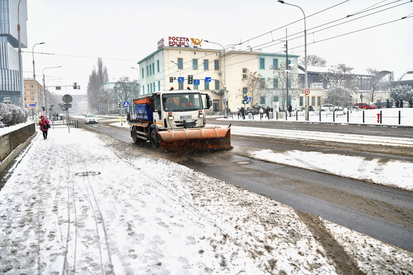 Opady śniegu we Wrocławiu