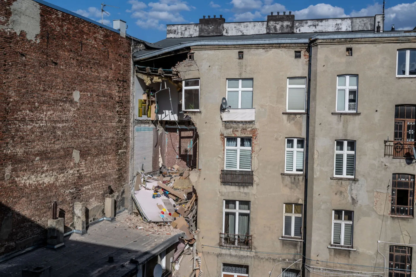 Katastrofa budowlana w Łodzi. Kolejne budynki wyłączone z użytkowania