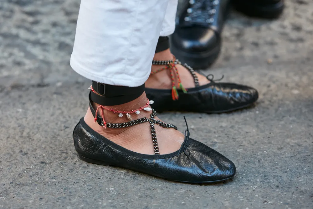 baleriny, czarne buty, moda
