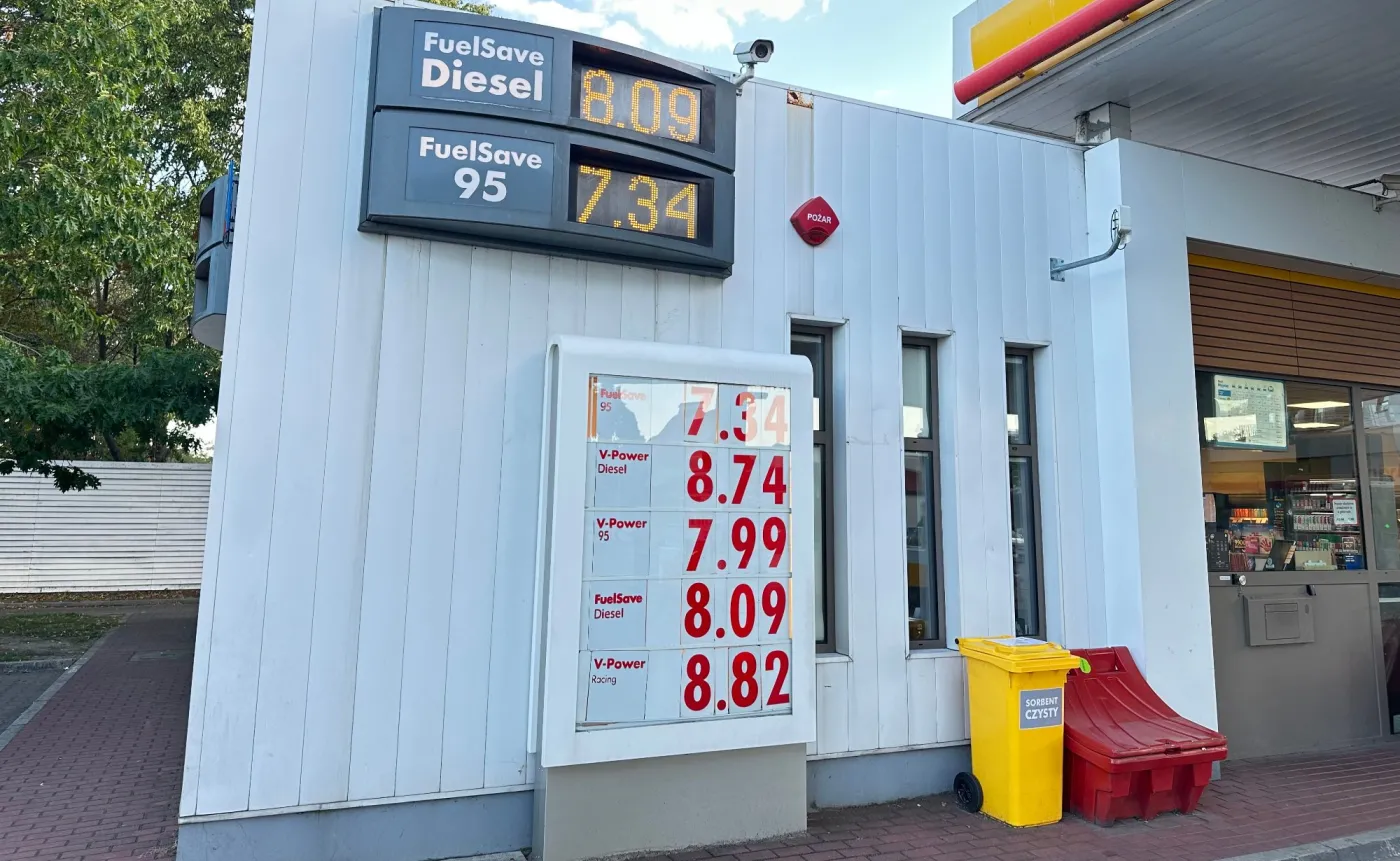 Ceny paliw na stacji Shell