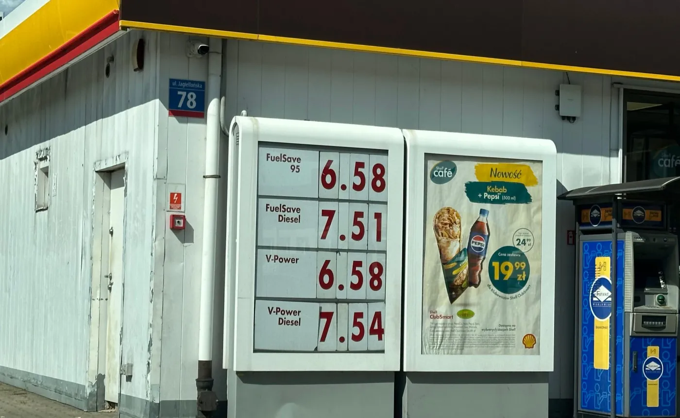 Ceny paliw na stacji Shell