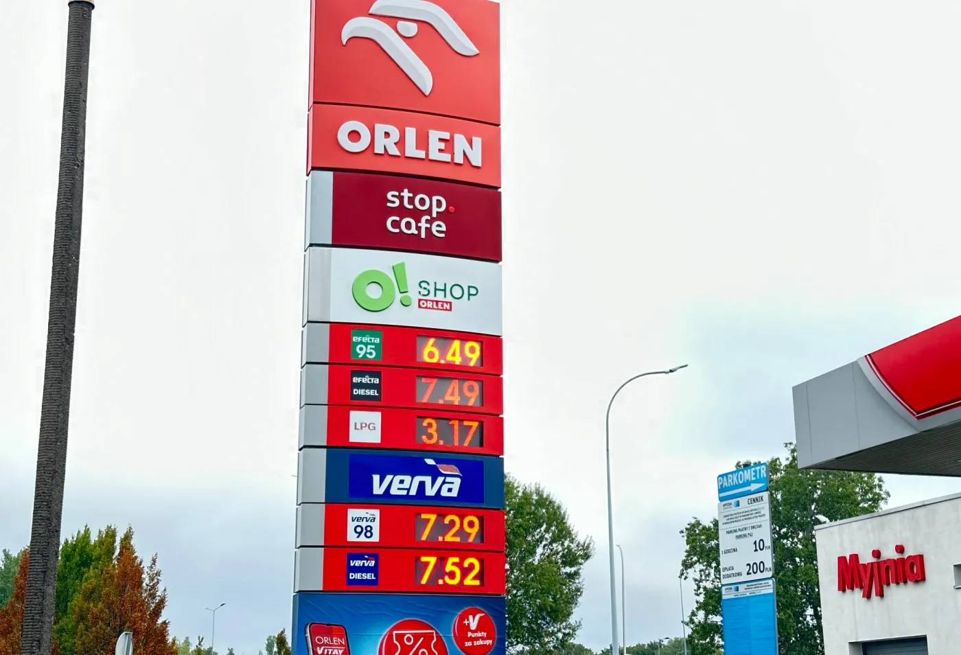 Ceny na stacji paliw Orlen