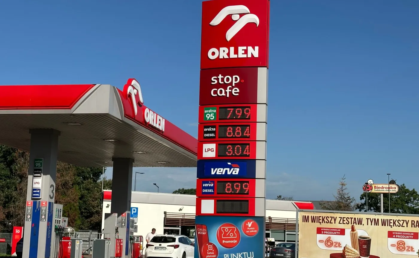 Ceny na stacji paliw Orlen