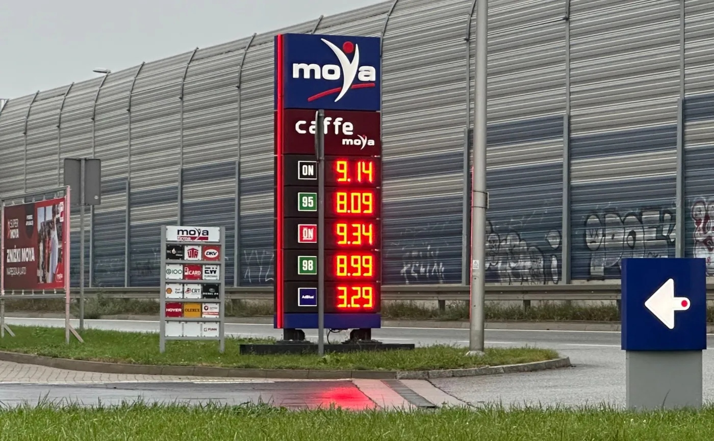 Ceny paliw na stacji Moya