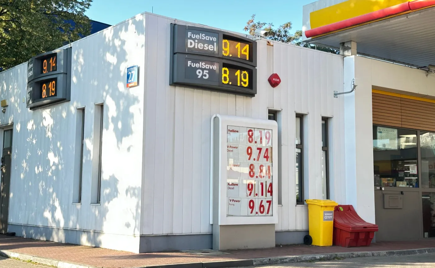 Ceny paliw na stacji Shell