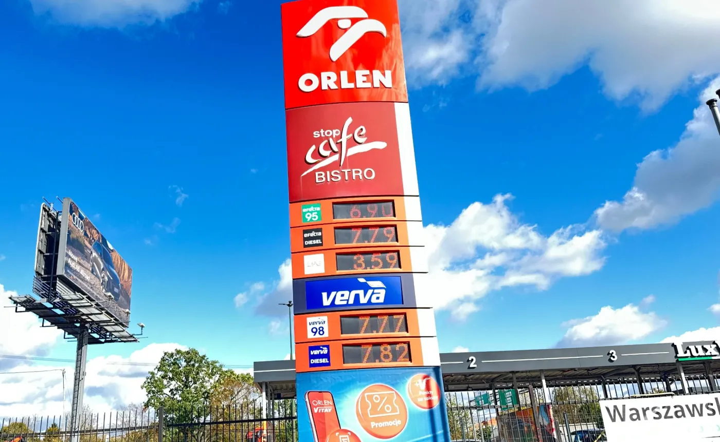 Ceny paliw na stacji Orlen