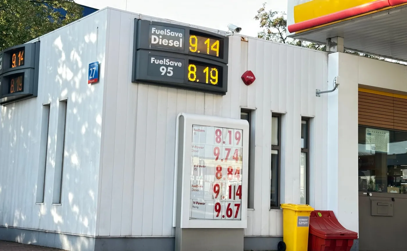 Ceny paliw na stacji Shell