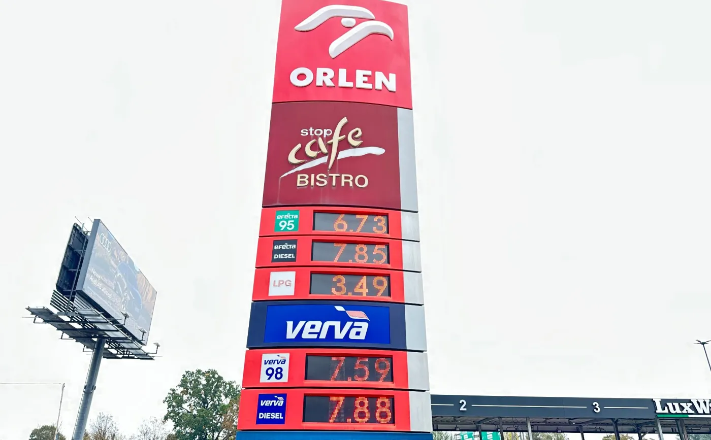 Ceny paliw na stacji Orlen
