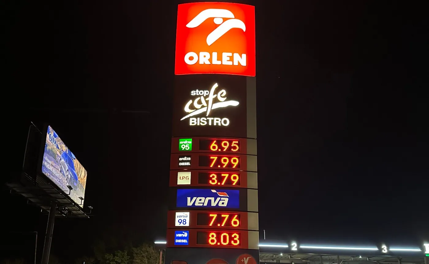 Ceny paliw na stacji Orlen
