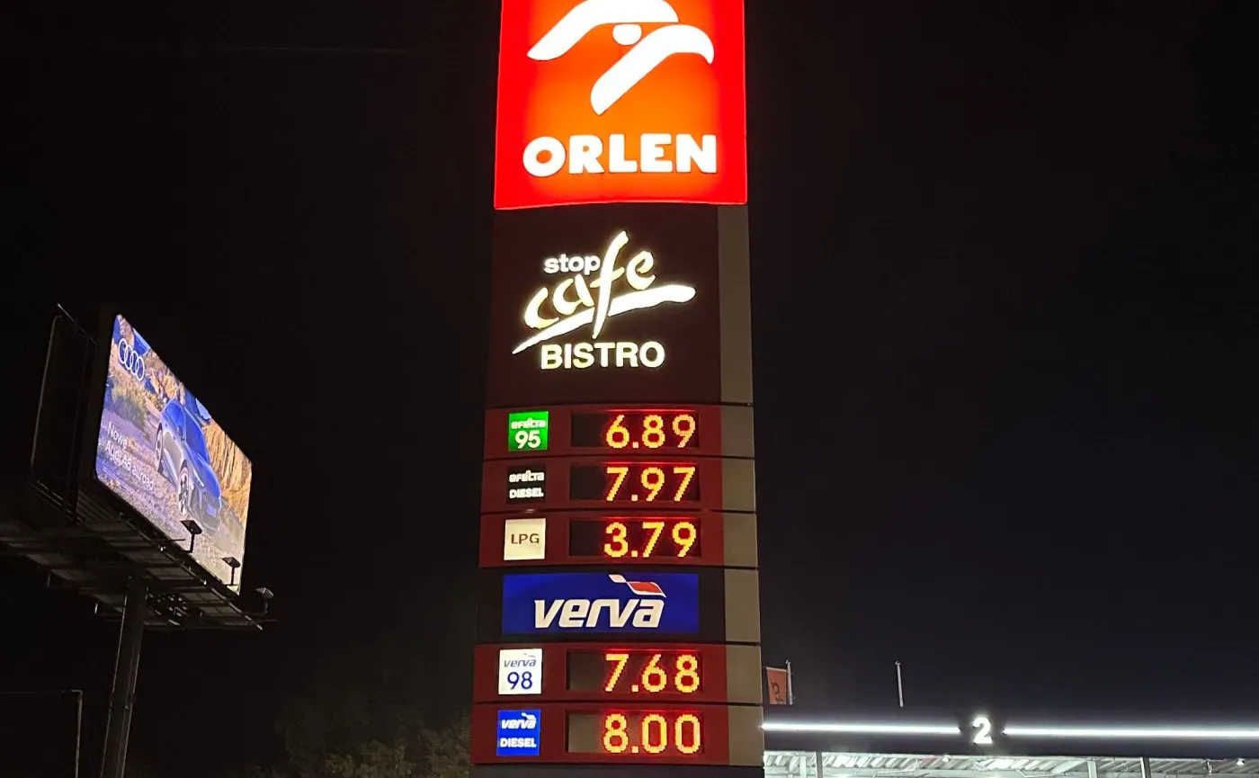 Ceny paliw na stacji Orlen