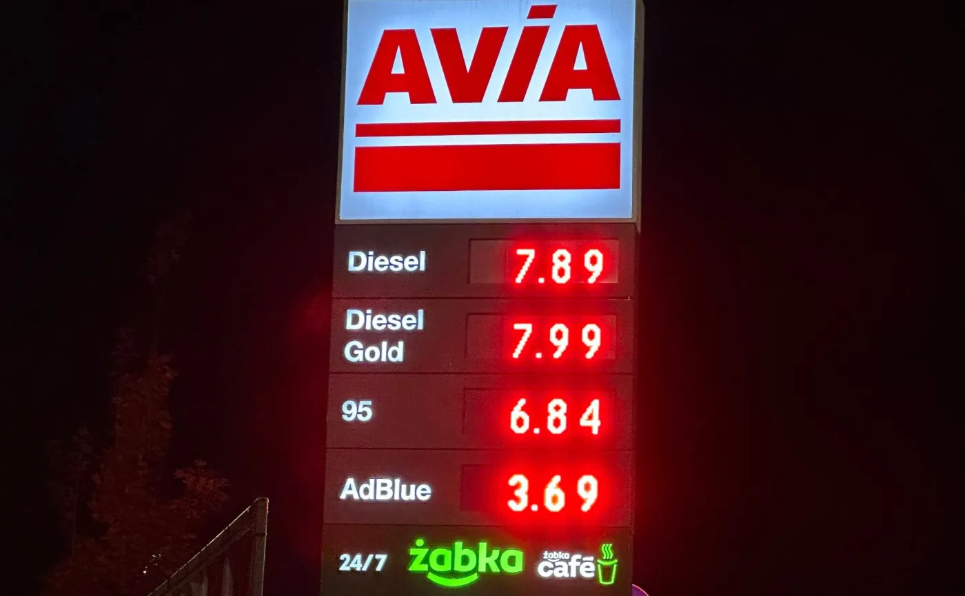 Ceny paliw na stacji Avia