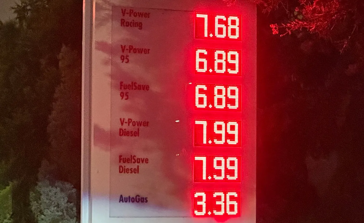 Ceny paliw na stacji Shell