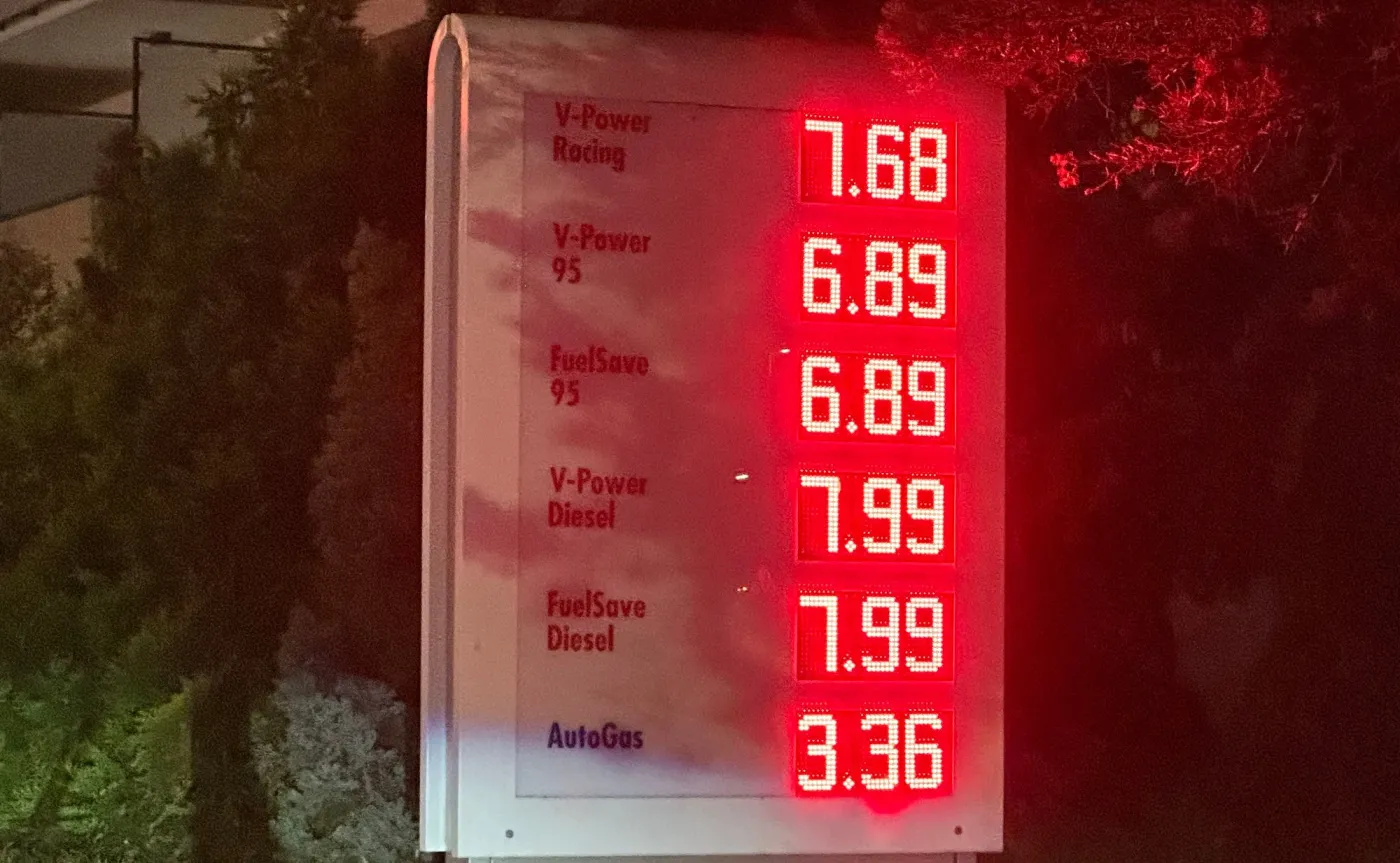 Ceny paliw na stacji Shell