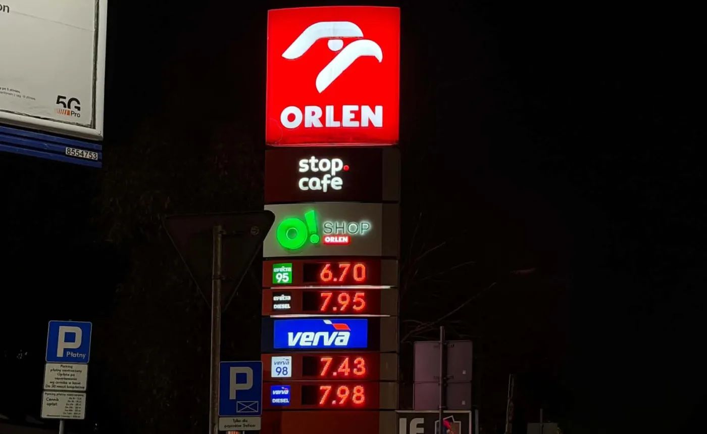 Ceny paliw na stacji Orlen