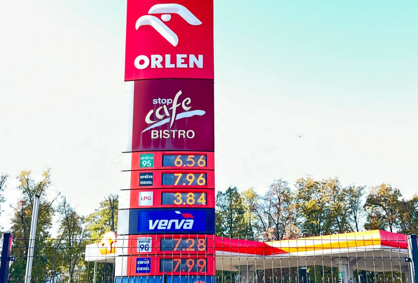 Ceny paliw na stacji Orlen