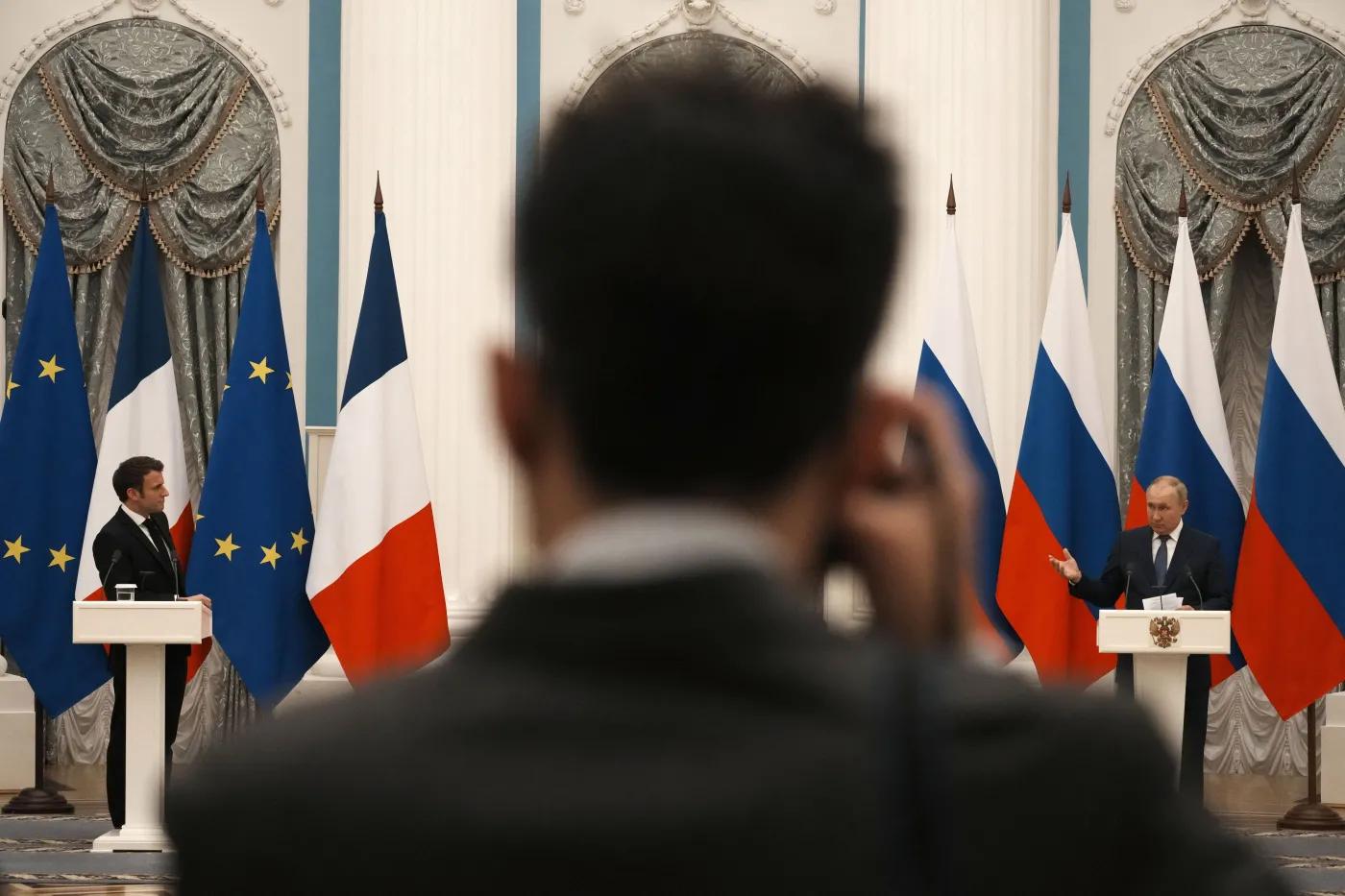 Władimir Putin i Emmanuel Macron 