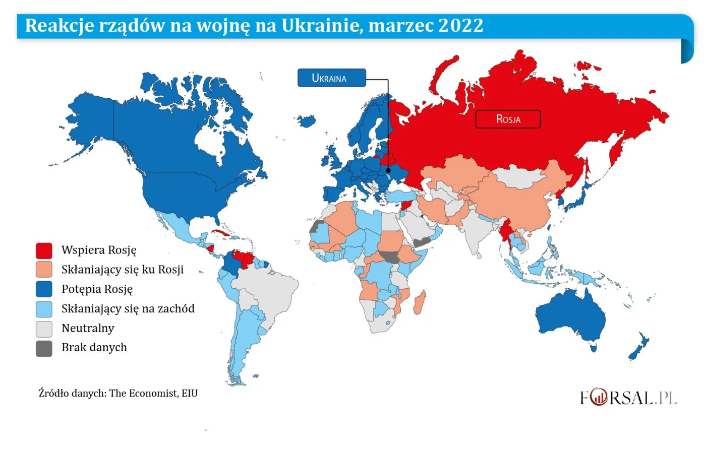 Które państwa popierają Rosję? [MAPA]