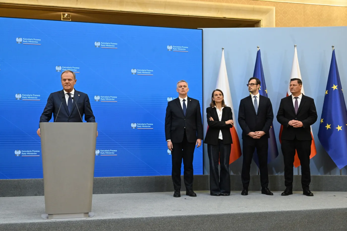 Donald Tusk, Tomasz Siemoniak, Hanna Wróblewska, Jakub Jaworowski, Krzysztof Paszyk