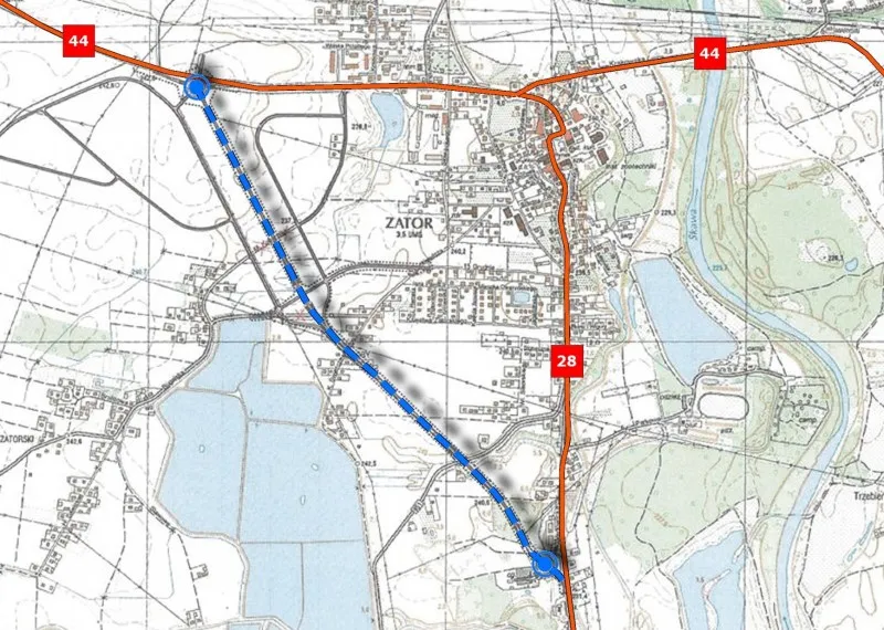 Obwodnica Zatora - plan sytuacyjny